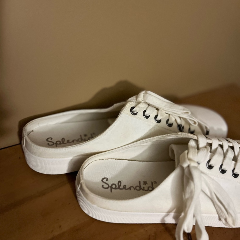 Splendid Classic White Slip-On Sneakers